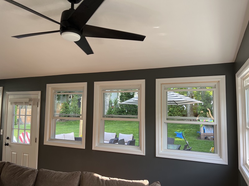 Vinyl interior double hung window